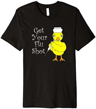 Mens Nurse Flu Shot Chick funny Healthcare T-Shirt Medium Black
