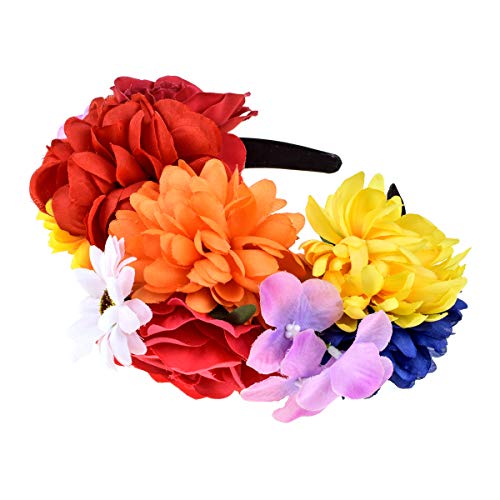 DreamLily Frida Kahlo Mexican Rose Flower Crown Headband Want It All