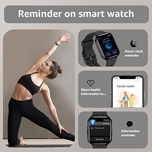 ASWEE Smart Watch, Fitness Tracker with 24/7 Blood Pressure and Heart