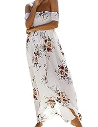 Vestido de boda de fiesta, sin hombros, con estampa floral SVALIY