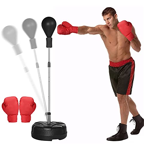 Boxing Equipment With Stand, Freestanding Reflex Speed Bag W