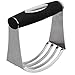 Myliffri Stainless Steel Dough Blender with Round Soft and Comfort Grip, High Quality Multifunctional and Ergonomic Pastry Cutter with 4 Blades, Baking Tools