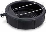 Lumax Black LX-1629 5 Gallon Plastic Drain Pan with Wire Loop Handle. 5 Gal. / 20 Qt. (19 L) Capacity with Spill Proof Cap. Impervious to Oil, Gasoline, Anti-Freeze, etc
