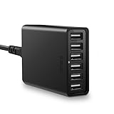 USB Charger, Omars 60W 6-Port USB Wall Charger, USB Desktop Charger Charging Station for Galaxy S8/S7/S6/Edge, Note 5 and iPhone x/8/8 Plus/7/6s/Plus, iPad, LG, Nexus 6, HTC