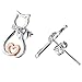 Cat Earrings Sterling Silver Rose Gold Mini Pet Cats Stud Earrings Jewelry Studs Gifts for Women