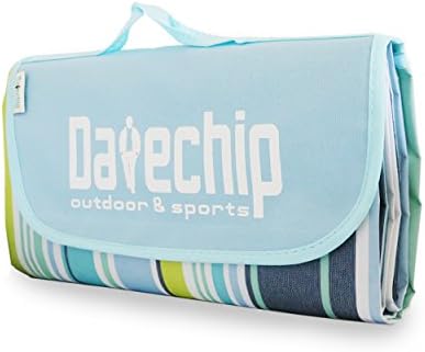 Datechip Picnic Blanket Tote Foldable Mat Waterproof Picnic Blanket Portable Sand Proof Large Mat for Outdoor Beach Camping Hiking Travelling