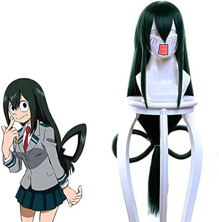 My Hero Academia Asui Tsuyu Froppy Dark Green Wig Anime Female Character Cosplay 80cm Bow Long Hair Womens Fashion Wigs Used For Comic Con And Halloween Party Amazon Co Uk Kitchen Home