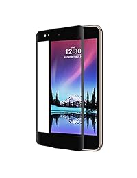 Protector de visualización de vidrio templado LG K4 2017 (paquete de 3) Transparente Anti-Glare Ultra-thin 9H Cobertura completa Silk Print Película Protectora de visualización para LG K Series K4 2017 Phoenix 3 fortuna Risio 2 M150 M153 M160