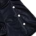 TiaoBug Men Lingerie Rivets Patent Leather Cutout Boxer Briefs Shiny Bikini Shorts Black Large