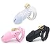 a-YUEYUE Soft Silicone Cage Device Belt with 5 Ring Lock and Keys for Male Mens, 3 Colors Optional