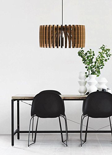 Wood Pendant Light - Modern Chandelier Lighting - Hanging Dining Lamp - Ceiling Light Fixture - Geometric Lamp - Minimal - Contemporary