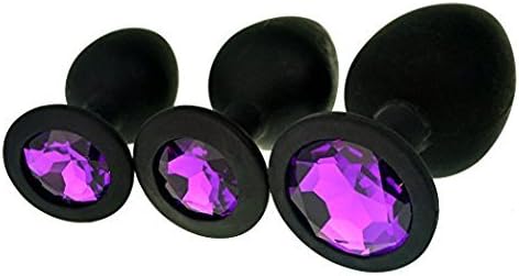 3 Pcs 3 Size Silicone an~al Bu~tt P~lu~g-Trainer Pro~STA~te Ma~ssage for Male Female and Beginner Kits (Black)