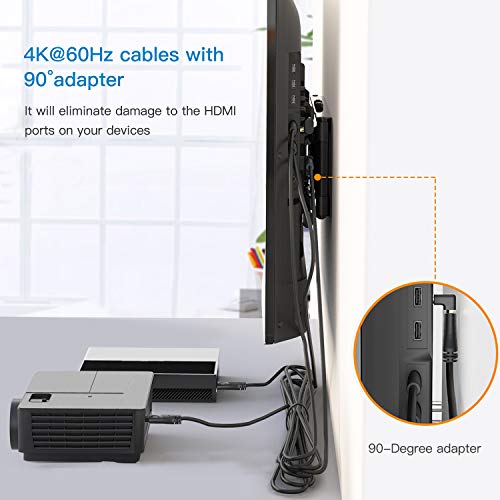 image for PERLESMITH 4K HDMI Cable 6ft 4 Pack-HDMI 2.0 Cable Cord W/24K Gold-Pla