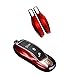 carmonmon Smart Protectors Keyless Remote Key Cases Shell Car Key Case Platic Cover Case Cover Side Blades for Porsche Cayenne Panamera(Gloss Red)
