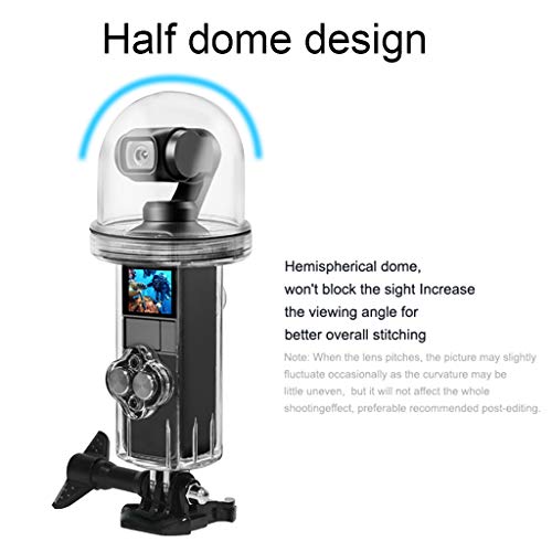 Efaster Sports Camera Waterproof Housing Case Protective Cover,Protective Underwater Diving Shell 60 Meters Waterproof Housing Case for DJI OSMO Pocket Camera (Clear)