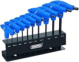 Draper 10 Pc T-Handle Hexagon Allen Key Set Metric Long Chrome Vanadium Steel view 5