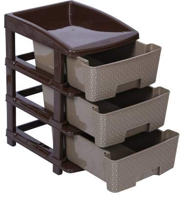 Nakoda 3 Tier Racks Shelves Drawer Set Storage Drawer Units