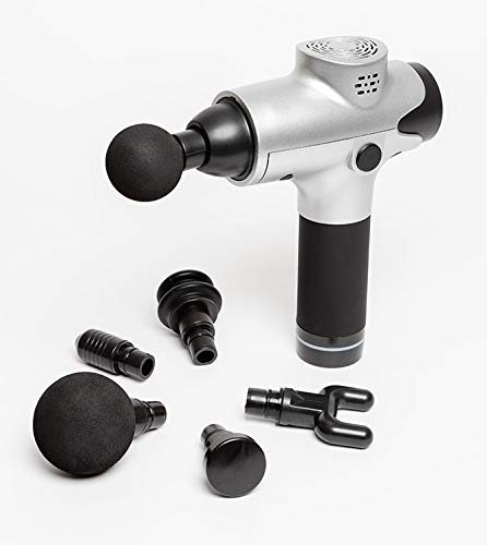 Reviber Massage Gun, Hand Held Deep Tissue Muscle Massager, 24V Ultra Quiet Brushless Motor, 6 Massage Heads, 20 Speeds, Carry Case, 3200RPM, 3.5 Hour Battery Life, 2 Year Guarantee