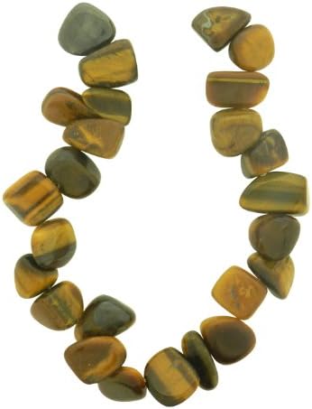Tennessee Crafts 1452 Semi Precious Tiger Eye Teardrop Chips Beads, 8-Inch, Yellow