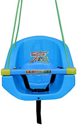 NYE_ Baby N Toddler Swing with Light and Music (Blue) Battery Included