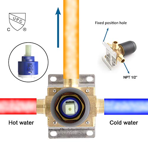 POP Matte Black Shower Faucet Set with 10 Inch Shower Head and Handle