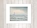 Grey Coastal Wall Art, Nautical Sail boat Picture, Ocean Seascape Beach Cottage Decor - 5x7, 8x10 Print (not framed), ‘Sailing Into Rain’