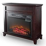 Della 32" Electric Freestanding Wooden Mantel
