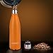 AOMERLY Insulated Water Bottle, Double Wall Vacuum Stainless Steel Water Bottle, S'well Cola Shape, No sweating, BPA Free, Keeps Cold & Hot, 17oz