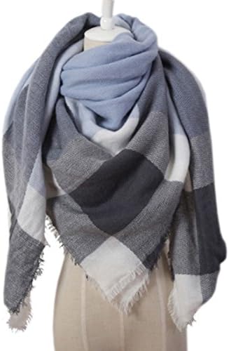 Fashion Women Triangle Cashmere Winter Scarf Shawl Cape Blanket (Gray)