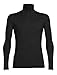 Icebreaker Merino Men's Tech Top Long Sleeve Half Zip, Black, Medium