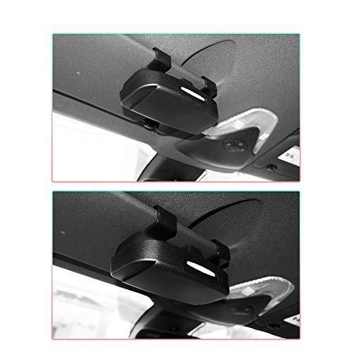 LFOTPP Universal Car Sunglasses Sun Glass Holder Case Eyeglasses Storage Box,Interior Accessories Autos Parts (Black B Style)