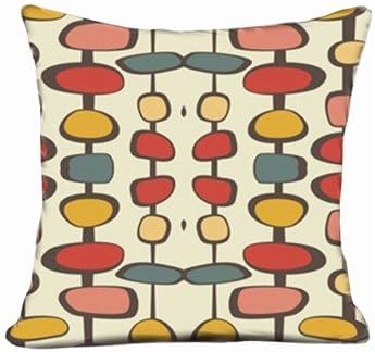 Bed Pillowcase Midcentury Modern Bead Pillow Case For 20"x20" Pillow Cover