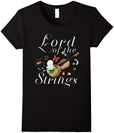 Womens  Lord Of The Strings Violin T Shirt, Violin Shirt Large Black