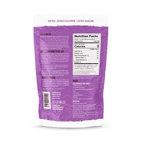 Lakanto Baking Monk Fruit Sweetener Baking Sugar Substitute, Zero