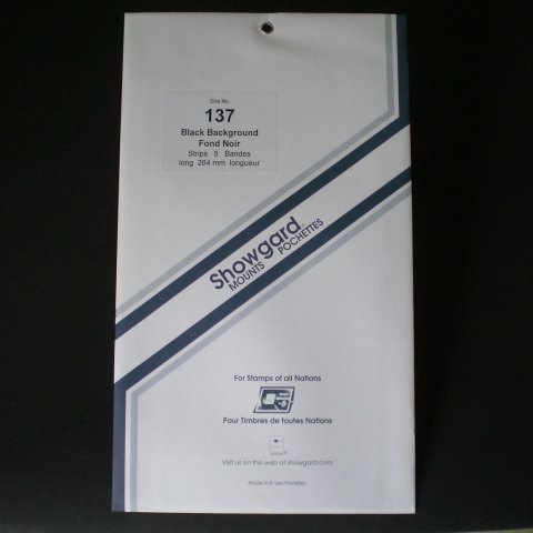 Showgard Strip Style Black Stamp Mounts Size 137
