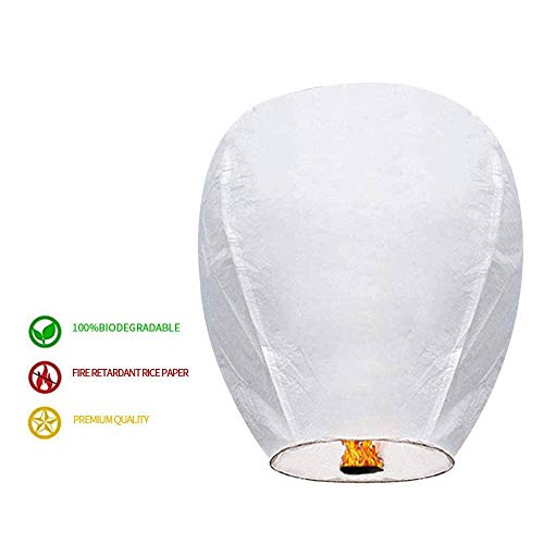 Chinese Wishing Lanterns 100 ECO Friendly Biodegradable Paper Sky