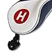 Craftsman Golf White Blue Red Pu Leather Diagonal Stripes Hybrid Headcover H for All Brands Callaway Big Bertha Cobra Taylormade Ping Mizuno Etc.(H UT Hybrid Cover)