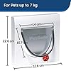 PetSafe Staywell 4 Way Locking Classic Cat Flap, Easy Install, Durable, Pet Door for Cats - (Tunnel Included), White
