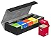 Ultimate Guard Superhive 550+, Deck Case for 550 Double-Sleeved TCG Cards, Black/Grey, Compatible with Boulders, Magnetic Closure & Microfiber Lining