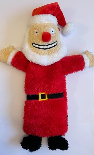Crinkle Santa Christmas Dog Toy - With Squeaker