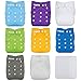 UBBCARE Baby Pocket Cloth Diapers Reusable Washable Adjustable 8 Pack with 8 Inserts Baby Shower Gifts (boy color)