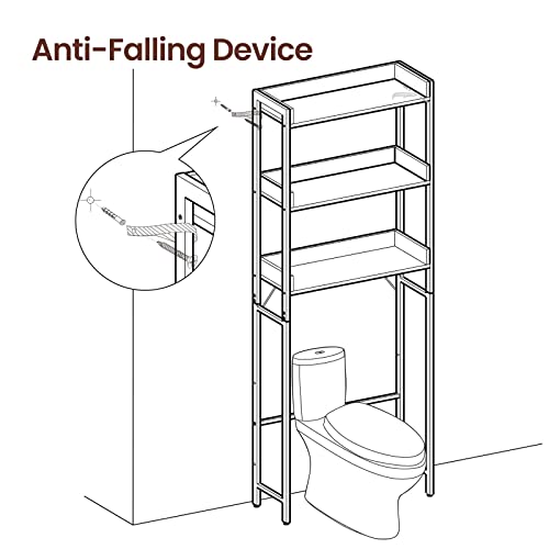 VASAGLE Over The Toilet Storage, 3Tier Bathroom Storage Shelf, Over