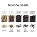 1000 Silicone Micro Link Rings 5mm Lined Beads Deadlocks for Hair Extensions Tool (1000Pcs(Pack of 1) (1000Pcs, Dark Blonde)