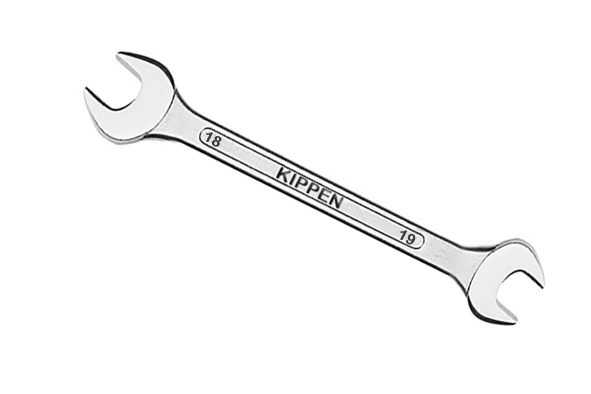 Kippen 1038G Double Fork Wrench 18x19 mm. Chrome Steel