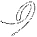 AmyRT Jewelry 4.5mm Titanium Steel Mens Beveled Curb Link Chain Silver Gold Necklace 16 to 30 in