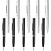 BBTO 10 Pieces Small Ballpoint Pens Mini Pens Bulk Metal Tiny Short Pocket Thin Gel Ink Purse Clip Writing Tool for Pockets Notebook Notepad Nurses Wallet Office(Gold)