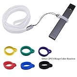 Anti-Loss Lanyard Necklace Compatible for -j-uu-ls Devices or Similar Sized System Pens Pendant Holder, Silicon Rubber Carrying Case for Daily Life, Office, Outdoor-Device Not Included(White)