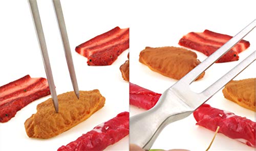 Kakamono Chef pro Stainless Steel Carving Fork Barbecue Fork BBQ Tools Meat Forks 12 Inch (10.5 Inch) - Thumbnail 6