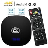 Android 8.1 TV Box, Dolamee 2GB RAM 16GB ROM TV Box Amlogic Quad Core Streaming Media Player with LED Display Support 4K 3D 2.4G WiFi for Home Entertainment