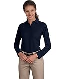 Port Authority Women's Port Authority Ladies Long Sleeve Silk Touch L Navy